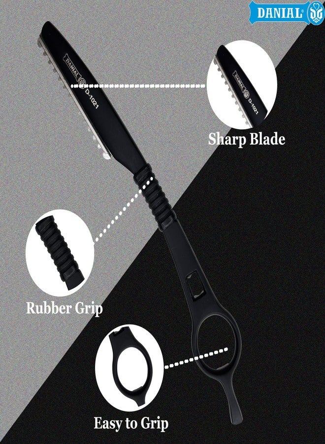 DANIAL Professional Hair Styling Thinning Texturizing Cutting Faether Razor Black - Image 2